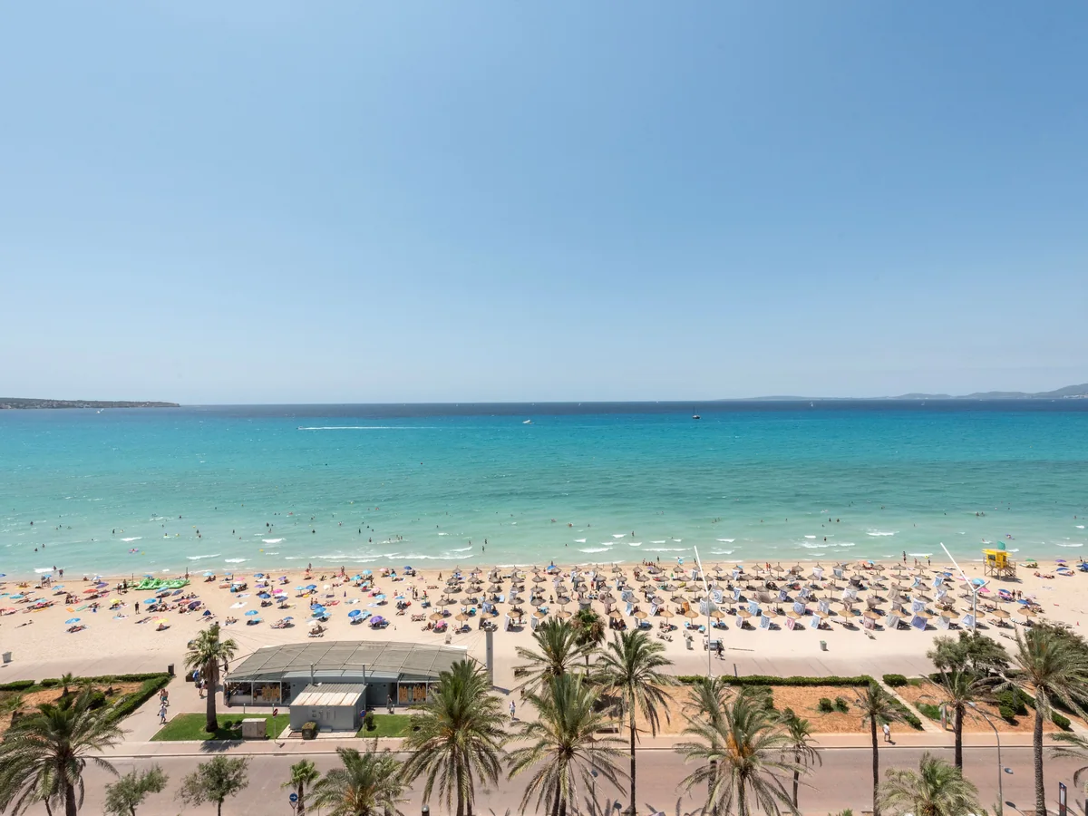 A sunny beach on Mallorca near Magaluf